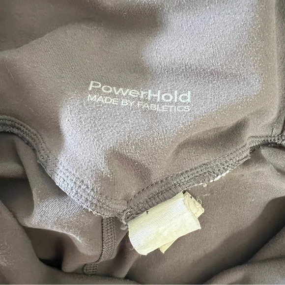 Fabletics Gray Mauve Purple Skinny Leggings Size Medium Cropped Yoga Criss Cross - Picture 7 of 7